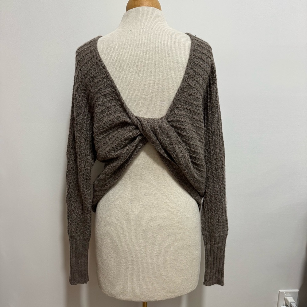 Vintage Moda International Reversible Sweater Women Medium Twist Button Wool Moh - Picture 10 of 13